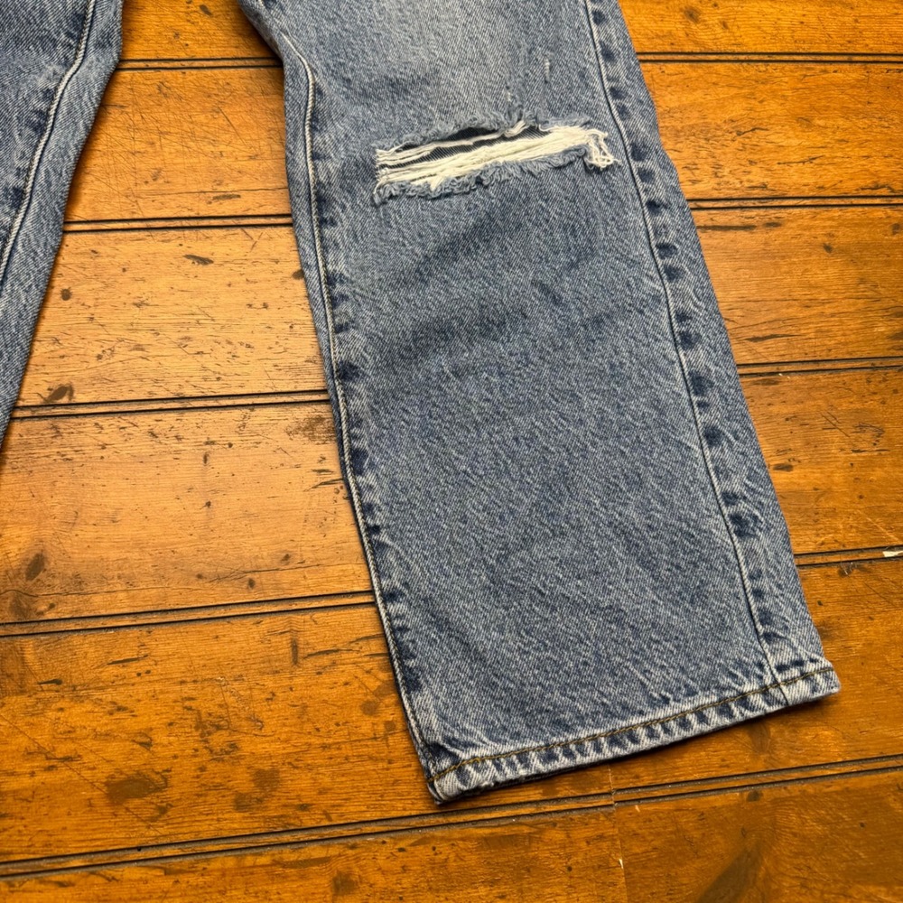 PacSun 90s Straight Jeans Medium Wash Ripped Distressed Size 27 - Picture 2 of 5